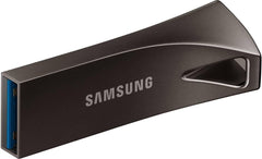 Samsung BAR Plus USB-flashdrive Type-A, 128GB, 200MB/s lezen, 30MB/s schrijven, duurzame USB 3.1-flashdrive met sleutelhanger, grijs, MUF-128BE4/APC