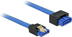 Delock 84973 SATA III Verlengkabel - 7-Pins Stekker naar Bus - 0,5 Meter - Blauw