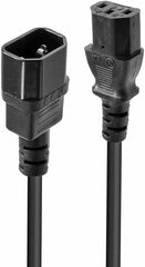 Lindy 30320 IEC C13 naar C14 Stroom Verlengkabel - 0,5 m - Zwart