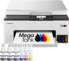 Canon Maxify GX1051 All-in-One printer | Draadloze 3-in-1 kleurenprinter met hervulbare MegaTank inkjetprinter - A4 printen, kopiëren, scannen - Wi-Fi, Cloud Link, Ethernet - Inclusief 6 x inktflessen