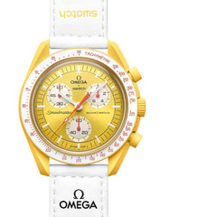 Swatch Omega x Moon Mission to the Sun Speedmaster Yellow - Nieuw…, Geel, riem