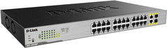 D-Link DGS-1026MP Layer2 PoE+ Gigabit Switch (26 poorten, waarvan 24 x 10/100/1000 Mbit/s PoE-poorten en 2 Gigabit Combo Uplinkpoorten), zwart