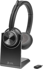 Plantronics Poly Savi 7320 Office Draadloze Hoofdtelefoon, Handbediend, Kantoor/Callcenter, Zwart