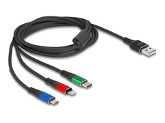 DeLOCK 3-in-1 USB Oplaadkabel - Lightning, Micro-USB & USB-C - 2m
