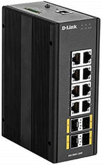 D-Link DIS 300G-12SW - Beheerde schakelaar - 8 x 10/100/1000 + 4 x 100/1000 SFP - DIN-railmontage, wandmontage