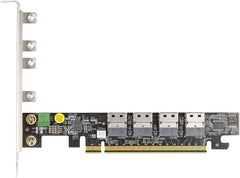 DeLOCK 90111 PCI Express x16 naar 4x SFF-8654 4i NVMe Adapterkaart