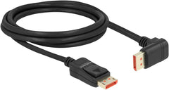 Delock DisplayPort-kabel stekker recht tot stekker 90° onder hoek 2 m