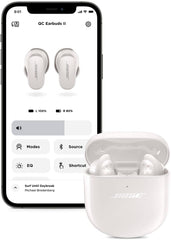 Bose QuietComfort Noise Cancelling Earbuds II – Volledig draadloze oortelefoon met gepersonaliseerde noise cancelling en geluidsinstellingen, Wit