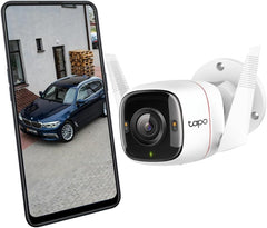 TP-Link Tapo C320WS WiFi 2.5K bewakingscamera, binnen en buiten, IP66, 30m nachtzicht, 2-weg audio, bewegingsdetectie, SD-Kaart tot 256 GB, compatibel, compatibel met Alexa en Google