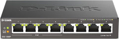 D-Link DGS-1008P Switch Single 8-Poort PoE zwart voor thuis of MKB