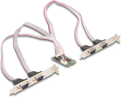 DeLOCK Mini PCIe naar 4x RS-232 Seriële Poort I/O-kaart
