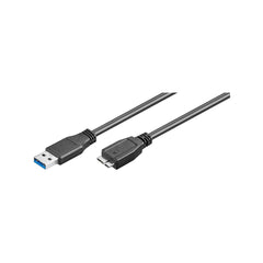 Goobay USB 3.0 Kabel - USB-A naar Micro-B - 5 Gbps - 3 Meter - Zwart