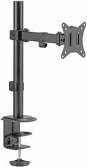 Gembird Bureau Monitorarm voor Enkele Monitor, 17–32 Inch, Tot 9 kg, 360° Rotatie voor Landschaps- en Portretmodus, 45° Kantelbaar, 90° Zwenkbaar, VESA-compatibel, Zwart