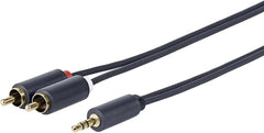 VivoLink PROMJRCA15 Jack 3.5mm naar 2x RCA Audiokabel - 15 meter