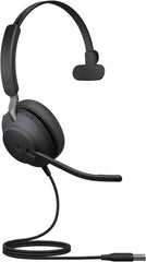 Jabra Evolve2 40 MS Mono Headset - On-ear - USB-A - Zwart