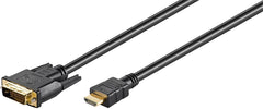 MicroConnect HDMI naar DVI-D Kabel M/M - 1.8 meter - Zwart