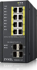 Zyxel RGS200-12P Industriële Managed PoE+ Switch - 12 Poorten, DIN-rail (240W)