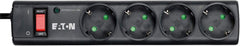 Eaton Protection Strip 4 DIN Stekkerdoos met Overspanningsbeveiliging - 4-voudig - Zwart