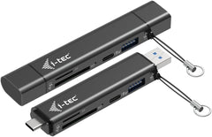 i-tec USB-C & USB-A Hub met Kaartlezer - USB 3.0 & SD / MicroSD