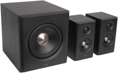 Edifier S355DB 2.1 Hi‑Res luidsprekersysteem – 150 W RMS, 5,8 GHz draadloze subwoofer, HDMI eARC, LDAC Bluetooth 6.0, USB-C, optisch, coaxiaal, Tri‑Amp DSP, premium design (zwart)