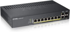 Zyxel GS1920-8HPv2 Smart Managed PoE+ Switch - 8x Gigabit PoE+ & 2x Combo - 130W