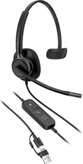 HP Poly Mission 415 Monaural USB Bedrade Headset - Zwart