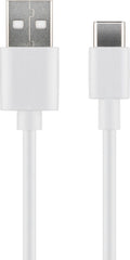 MicroConnect USB 3.1 Gen 1 Kabel USB-A naar USB-C - 0,5m - Wit
