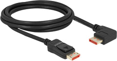 Delock DisplayPort kabel stekker recht naar stekker 90° rechts hoek 2 m