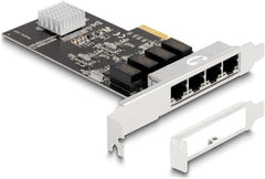 DeLOCK PCI Express x4 Netwerkkaart - 4x RJ45 Gigabit LAN (RTL8111)