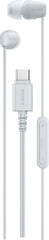 Sony IER‑EX15C - Bedrade USB-C oordopjes met microfoon – Lichtgewicht in-ear hoofdtelefoon – Knoopvrije kabel, helder geluid – Perfect voor op reis en dagelijks gebruik – Wit