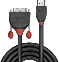 Lindy 36274 HDMI naar DVI-D Kabel - Full HD - 5 meter - Zwart