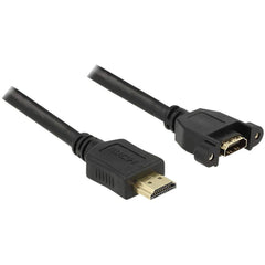 DeLOCK 85102 High Speed HDMI Verlengkabel met Schroefbaar Paneel - 1 meter