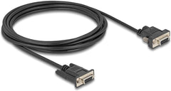 DeLOCK 88239 Seriële Kabel - RS-232 DB-9 - 3 meter - Zwart