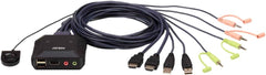 Aten CS22H 2-Poorts USB 4K HDMI KVM-Switch met Remote Port Selector