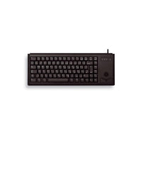 CHERRY Compact Keyboard G84-4400, internationale indeling, QWERTY-toetsenbord, bedraad toetsenbord, mechanisch toetsenbord, geïntegreerde optische trackball plus 2 muisknoppen, zwart