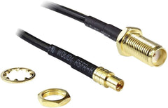 DeLOCK 88579 Coaxkabel met Vergulde Contacten - 0,2 meter - Zwart