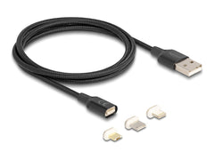 DeLOCK Magnetische 3-in-1 USB Oplaadkabel - Lightning, USB-C & Micro-USB