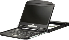 ATEN 1U Korte Diepte USB VGA Enkel met Frans Toetsenbord, W128301394 (met Frans Toetsenbord)