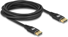 DeLOCK DisplayPort 1.4 Kabel - 8K 60Hz - Metalen Behuizing - 5 meter - Zwart