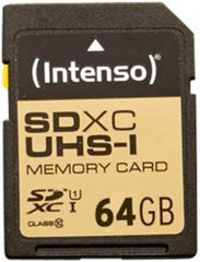 Intenso Premium SDXC UHS-I 64GB Class 10 geheugenkaart blauw, 1 stuk