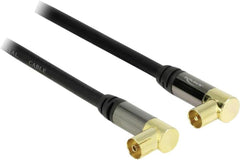 DeLOCK Coax Antennekabel - IEC Stekker naar IEC Bus - 90° Haaks - RG-6/U - 5m
