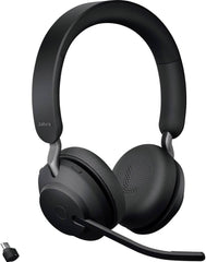 Jabra Evolve2 65 Stereo Draadloze On-Ear Headset met USB-C Adapter - Zwart