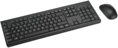 Kensington K75560ES KM270 EQ Combo van draadloos toetsenbord en stille muis voor pc en notebook, 2,4 GHz en BT 5.0, spatwaterdicht ontwerp, QWERTY ISO-lay-out, zwart