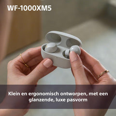 Sony WF-1000XM5 Draadloze Noise Cancelling oordopjes, Bluetooth, in-ear koptelefoon met microfoon, tot 24 uur batterijduur en snellaadfunctie, IPX4 waterbestendig, werkt met iOS & Android - Zilver