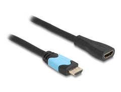 DeLOCK 81999 Ultra High Speed HDMI Kabel 48 Gbps - 3 meter - Plat - Zwart/Turkoois