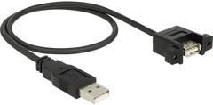 Delock 85461 USB 2.0 Inbouwkabel - Type-A Mannelijk naar Vrouwelijk - 0.5 meter