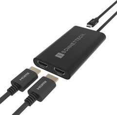 Sonnet DisplayLink USB-C naar Dual HDMI Adapter - 4K 60Hz voor Mac & Windows
