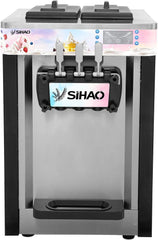 1900 W commerciële ijsmachine, 20-22 l/u, ijsmachine, 3 smaken, voor restaurantbars, bars, gezinnen (L20 jaar)