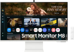 Monitor Samsung M8 M80F (2025) 32" VA 4K UHD 60Hz Webcam Branco