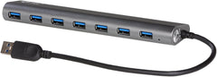i-tec USB 3.0 Metal Charging HUB 7 Port met netadapter, 7x USB 3.0 laadpoort, ideaal voor notebook Ultrabook Tablet PC, Windows Mac, aluminium design HUB